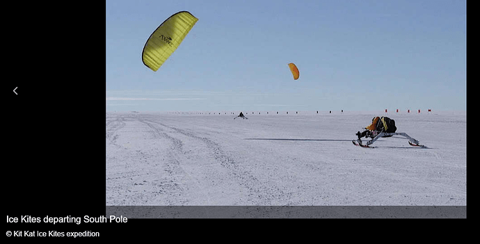 South Pole Ice Kites