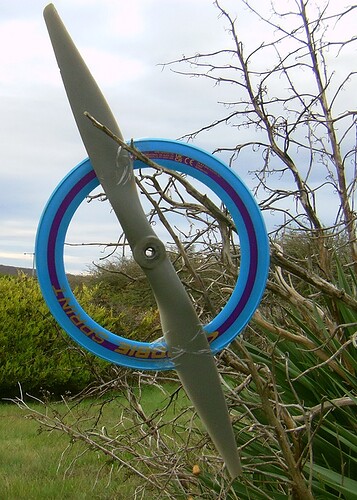 blue and 56 cm propeller